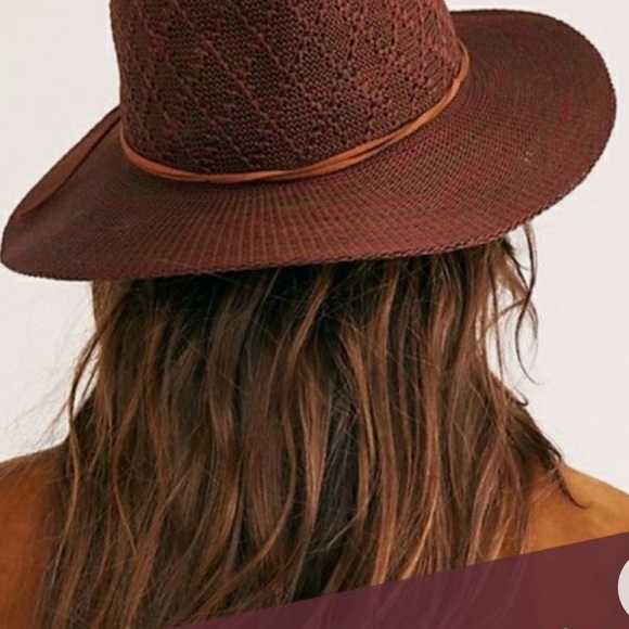 Free People Montana Woven Rancher in Burgundy Red Wine - Picture 2 of 10